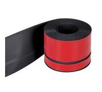Battiscopa ritagliabile individualmente, retro autoadesivo, battiscopa morbido in PVC, per cucina e bagno, nastro flessibile per fughe pieghevole, 6 metri, striscia flessibile (nero)