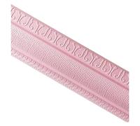 Battiscopa, Self-Adhesive 3D Foam Skirting Trim Wall Border Dado Rail Multicolor 90x3 inches(Pink)