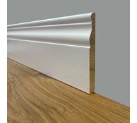 BATTISCOPA SLIM laccato bianco in legno MASSELLO DUCALE 100X10 (prezzo al ML) (prezzo al metro)