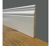 BATTISCOPA SLIM laccato bianco in legno MASSELLO DUCALE 120X10 (prezzo al ML)