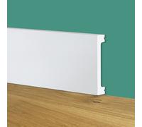 Battiscopa SQUADRATO BIANCO Passacavo 100x13mm in POLIMERI - Polistrutturato (prezzo al metro)