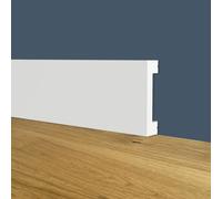 Battiscopa SQUADRATO BIANCO Passacavo 40x10x2000mm in POLIMERI - Polistrutturato