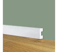 Battiscopa SQUADRATO BIANCO Passacavo bassissimo 25x13x2000mm in POLIMERI (prezzo al metro)