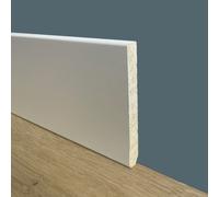 Battiscopa - zoccolini in Legno Massello alto squadrato - 120x13mm Laccato Bianco (prezzo al metro)