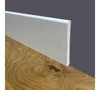 BATTISCOPA ZOCCOLINO BC 100x10mm in FIBRA DI LEGNO COMPATTA BIANCO (ottima complanarità mostrine) - prezzo al metro lineare