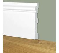 Battiscopa Zoccolino BIANCO mod. ETNICO 180x19x2000mm in POLIMERI - Polistrutturato