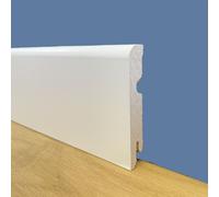 BATTISCOPA ZOCCOLINO PASSACAVO BC in FIBRA DI LEGNO COMPATTA 80X15 BIANCO (prezzo al metro)