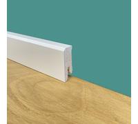 BATTISCOPA ZOCCOLINO SQUADRATO BASSO in FIBRA DI LEGNO 40X15 BIANCO
