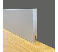 BATTISCOPA ZOCCOLINO SQUADRATO in FIBRA DI LEGNO COMPATTA 80X15 ARGENTO (prezzo al metro)