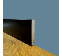 BATTISCOPA ZOCCOLINO SQUADRATO in FIBRA DI LEGNO COMPATTA 80X15 NERO (TOTAL BLACK) (prezzo al metro)