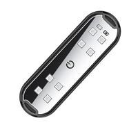 Battitacco a LED per auto, ricaricabile tramite USB, luce di cortesia ambientale, luce di cortesia colorata lampeggiante, anti retromarcia, interne per una maggiore sicurezza