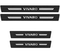 Battitacco per Auto Sticker per Opel VIVARO 2021-2017, Adesivo con Motivo in Fibra di Carbonio Soglie Porte Protezioni Adesivo, Benvenuto Pedaliera Accessori