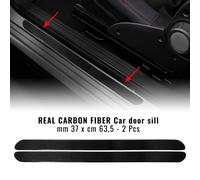 Battitacco Vera Fibra di Carbonio per Auto, mm 37 x 63,5 cm, 2 Pezzi