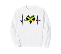 Battito Cardiaco della Bandiera della Giamaica - patriottica patriottica Amante della Giamaica Felpa