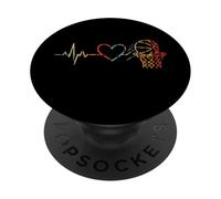 Battito cardiaco di basket per uomini e ragazzi PopSockets PopGrip Adesivo