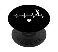Battito cardiaco di golf per gli amanti del golf Sport Atleti Divertente PopSockets PopGrip Adesivo