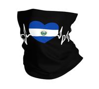 Battito Cardiaco Salvadoregno Amo La Bandiera del Cuore di El Salvador Uomo Donna Decorazione Facciale Antivento Sciarpa al Collo Traspirante Headwrap per Yoga Escursionismo Traspirante