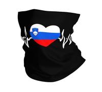 Battito Cardiaco Sloveno Amo La Bandiera del Cuore della Slovenia Uomo Donna Sciarpa al Collo Multiuso Sciarpa A Tubo Elastico Passamontagna per Sports Motocicletta Yoga