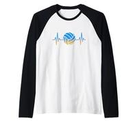 Battito del Cuore Pallavolo Maglia con Maniche Raglan