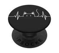 Battito di un gatto: il polso essenziale di ogni proprietario di animali domestici PopSockets PopGrip Adesivo