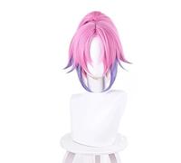 Battle Bunny Vayne Cosplay Wigs the Night Shauna Vayne Short Wig with Ponytail Synthetic Hair Heat Resistant Perucas