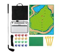 Battle Chipping Game, Kids Sticky Golf Games, 47,24 x 59,06 pollici Practice Mat Set with Club, Putting Green Training, Clubs Golf Balls for Indoor, Outdoor Beginners and Adults