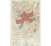 Battle Creek Michigan Map Journal: Vintage Map Notebook