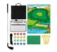 Battle Golf Chipping Game, Kids Sticky Golfs Set with Club, Practice Putting Green Mat, Strong Training Equipment, Portable Design, for Beginners, Adults and Family Fun