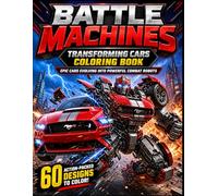 Battle Machines: Transforming Cars Coloring Book: Epic Cars Evolving Into Powerful Combat Robots. 60 ACTION-PACKED DESIGNS TO COLOR!