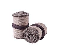 Battle-Merchant 1 paio di avvolgimenti per polpacci/gambe con motivo a spina di pesce, marrone/naturale, 350 x 10 cm