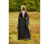Battle-Merchant Abito Medievale Ingrid Con Lacci Sul Retro, Nero