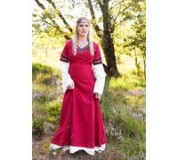 Battle-Merchant Abito Medioevale Alvina Rosso/Naturale Stile LARP Wikinger Donna