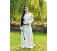 Battle-Merchant Abito Viking Semplice Celeste, Lana, Naturale