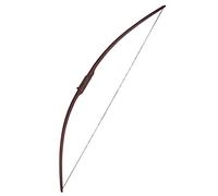 Battle Merchant Arco Lungo Agincourt 58 Pollici, Marrone Scuro, incl. Corda - 15-40 lbs - Medioevo - Larp - Vichingo Arco - 25 lbs