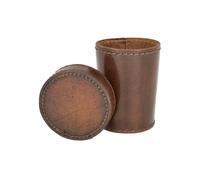 Battle-Merchant Bicchiere per i Drghi Di Pelle Con Coperchio, Marrone
