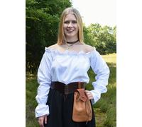 Battle-Merchant Blusa Carmen Medievale, Bianco - Camicia Carmen Donna