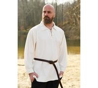 Battle-Merchant Camicia Del Tardo Medioevo In Cotone, Naturale