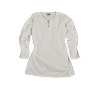 Battle-Merchant - Camicia Medievale Semplice Gunther, da Uomo - Maniche Lunghe - Cotone - Larp, rievocazione storica - Naturale - XXL