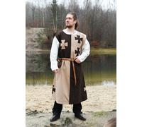 Battle-Merchant Cappotto Medievale Imbottito Con Stemma Crociato LARP