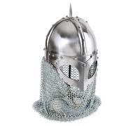 Battle-Merchant Casco Vichingo Con Maglia A Anello 2Mm Acciaio Casco Vichingo