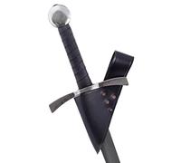 Battle-Merchant Cintura con supporto per spada in pelle Nero