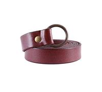 Battle-Merchant Cintura in pelle medievale da uomo e da donna | LARP medievale cintura stretta da pirata vichinghi, Colore: rosso, 190 cm