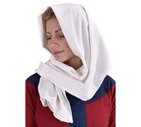 Battle-Merchant Copricapo lungo medievale - berretto storico per costume da vichingo - in cotone - bianco sporco - Bianco sporco - 50x180cm