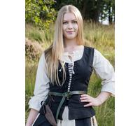 Battle-Merchant Corsetto Medioevale Tilda Nero LARP Gothic Costumi Donna