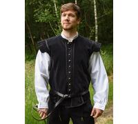 Battle-Merchant Doublet Victor In Velluto Con Bottoni In Metallo Nero