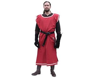 Battle-Merchant Eckhart - Tunica/casacca medievale - ideale come costume da cavaliere - diversi colori - tinta unita/a scacchi - S-XXL