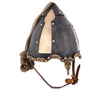 Battle-Merchant Elmo Rus con Pennacchio di Capelli di Cavallo Nasalhelm Wikinger
