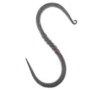 Battle-Merchant Gancio a S in ferro forgiato a mano, 13,5 cm, multiuso, forgiato a mano, rustico, medievale, vichingo LARP, cucina, magazzino, guardaroba, vintage, per esterni