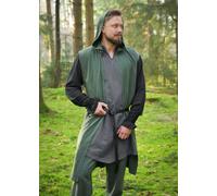 Battle-Merchant Gilet Lorun Surcot Verde Oliva Scuro - Cotone - Uomo LARP