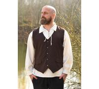 Battle-Merchant Gilet Medievale Lasse, Marrone